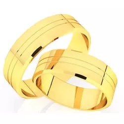 5976 - Alianças de Casamento Vinhedo 5,5mm - Joias MB Loja Oficial