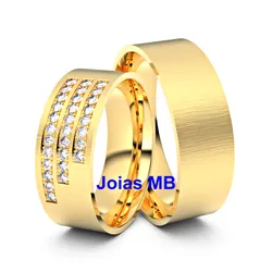 5806 - Alianças de Casamento Embu das Artes 7mm - Joias MB Loja Oficial