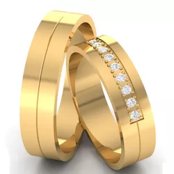  4432 - Alianças de Casamento Estados Unidos 6mm - Joias MB Loja Oficial