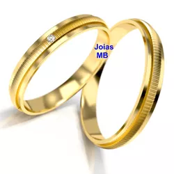 5316 - Alianças de Casamento Franco da Rocha 3,5mm - Joias MB Loja Oficial