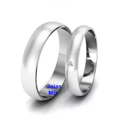 3728 - Alianças de Casamento Gaspar 5mm - Joias MB Loja Oficial