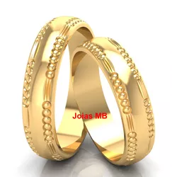 4967 - Alianças de Casamento Goianésia 7,5mm - Joias MB Loja Oficial