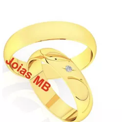 5988 - Alianças de Casamento Goiatuba 5mm - Joias MB Loja Oficial