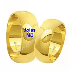 4246 - Alianças de Casamento Grécia 8mm - Joias MB Loja Oficial