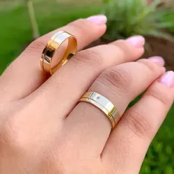 5438 - Alianças de Casamento Gyn 5mm - Joias MB Loja Oficial