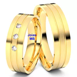  3969 - Alianças de Casamento Hanôver 6mm - Joias MB Loja Oficial