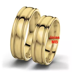 5602 - Alianças de Casamento Hidrolândia 7mm - Joias MB Loja Oficial