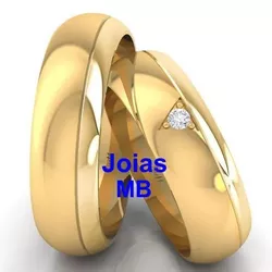 5992 - Alianças de Casamento Hiroshima 7mm - Joias MB Loja Oficial