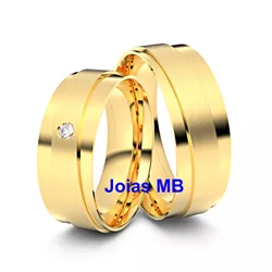 4087 - Alianças de Casamento Hortolândia 7mm - Joias MB Loja Oficial