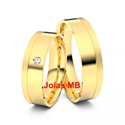 5561 - Alianças de Casamento Ipameri 5,4mm - Joias MB Loja Oficial