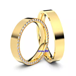 6019 - Alianças de Casamento Jaboticabal 4mm - Joias MB Loja Oficial