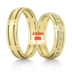 5724 - Alianças de Casamento Jandira 5mm - Joias MB Loja Oficial