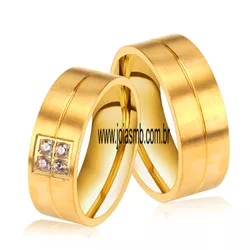 7021 - Alianças de Casamento Januária 7mm - Joias MB Loja Oficial