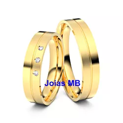 5633 - Alianças de Casamento Ji-Paraná 4,5mm - Joias MB Loja Oficial
