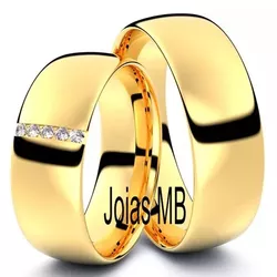 4624 - Alianças de Casamento Lago Sul 7mm - Joias MB Loja Oficial