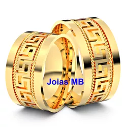 4507 - Alianças de Casamento Macaé 10mm - Joias MB Loja Oficial