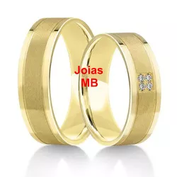 4323 - Alianças de Casamento Mato Grosso 6mm - Joias MB Loja Oficial