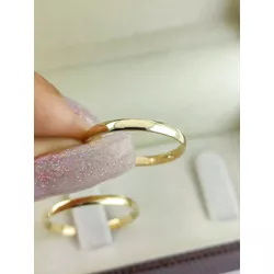 4204 - Alianças de Casamento Abauladas Mesa 2,1mm - Joias MB Loja Oficial