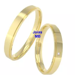  4395 - Alianças de Casamento Mogi Mirim 3,5mm - Joias MB Loja Oficial