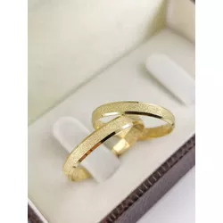 5752 - Alianças de Casamento Chanfradas Montividiu 3mm - Joias MB Loja Oficial