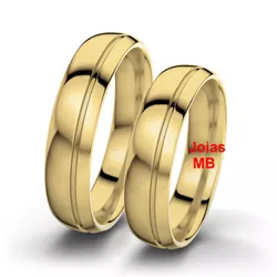 1064 - Alianças de Casamento Nova Jersey 7mm - Joias MB Loja Oficial