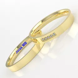 5668 - Alianças de Casamento Nova Lima 3,5mm - Joias MB Loja Oficial