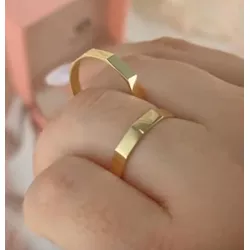 5563 - Alianças de Casamento Olímpia 3mm - Joias MB Loja Oficial