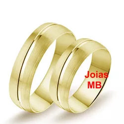 5580 - Alianças de Casamento Orlândia 6,5mm - Joias MB Loja Oficial