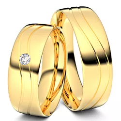 5195 - Alianças de Casamento Paraná 6,5mm - Joias MB Loja Oficial