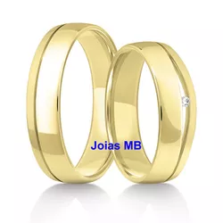 4485 - Alianças de Casamento Petrópolis 5mm - Joias MB Loja Oficial