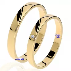 4476 - Alianças de Casamento Pindamonhangaba 3mm - Joias MB Loja Oficial
