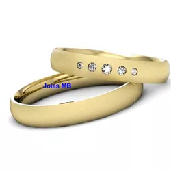 5985 - Alianças de Casamento Pirassununga 3,5mm - Joias MB Loja Oficial