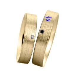 55120 - Alianças de Casamento Ponte Nova 4mm - Joias MB Loja Oficial