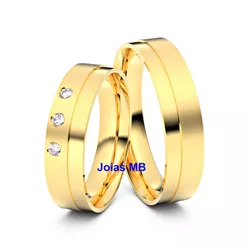 4610 - Alianças de Casamento Porto Seguro 6mm - Joias MB Loja Oficial