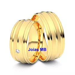 7085 - Alianças de Casamento Posse 8mm - Joias MB Loja Oficial