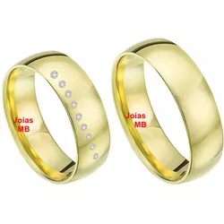 6009 - Alianças de Casamento Timon 6mm - Joias MB Loja Oficial
