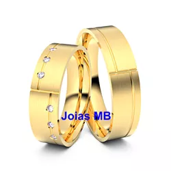 4658 - Alianças de Casamento Rialma 5,5mm - Joias MB Loja Oficial