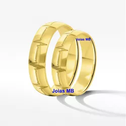 4650 - Alianças de Casamento Rio Bonito 5mm - Joias MB Loja Oficial