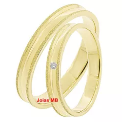 5926 - Alianças de Casamento Santa Maria 3,5mm - Joias MB Loja Oficial
