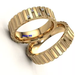 5071 - Alianças de Casamento Santa Rosa 6mm - Joias MB Loja Oficial