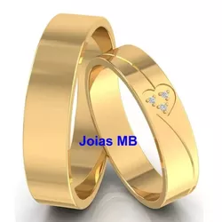 3973 - Alianças de Casamento Santo Antônio do Descoberto 7mm - Joias MB Loja Oficial