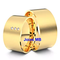 4069 - Alianças de Casamento São Carlos 8mm - Joias MB Loja Oficial
