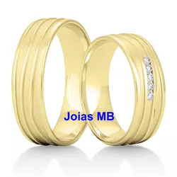 5884 - Alianças de Casamento São Leopoldo 6mm - Joias MB Loja Oficial