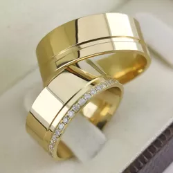 5329 - Alianças de Casamento SCIA 8mm - Joias MB Loja Oficial