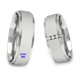 4654 - Alianças de Casamento Southampton 6,5mm - Joias MB Loja Oficial