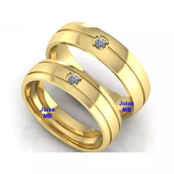 7056 - Alianças de Casamento Tatuí 6,5mm - Joias MB Loja Oficial