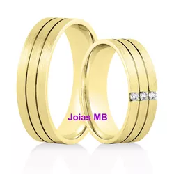 4593 - Alianças de Casamento Teófilo Otoni 6mm - Joias MB Loja Oficial