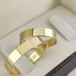 7076 - Alianças de Casamento Terrassa 4mm - Joias MB Loja Oficial
