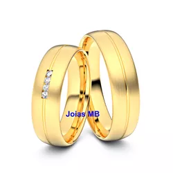 3968 - Alianças de Casamento Toledo 6mm - Joias MB Loja Oficial