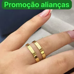 5755 - Alianças de Casamento Quadrado Tremembé 3mm - Joias MB Loja Oficial